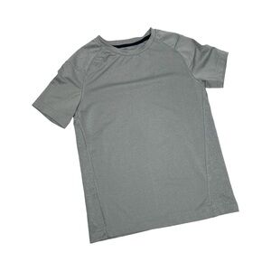Jockey Sport Aerated Mesh Back Tee Boys Short Sleeve Crew Neck Size S Gray